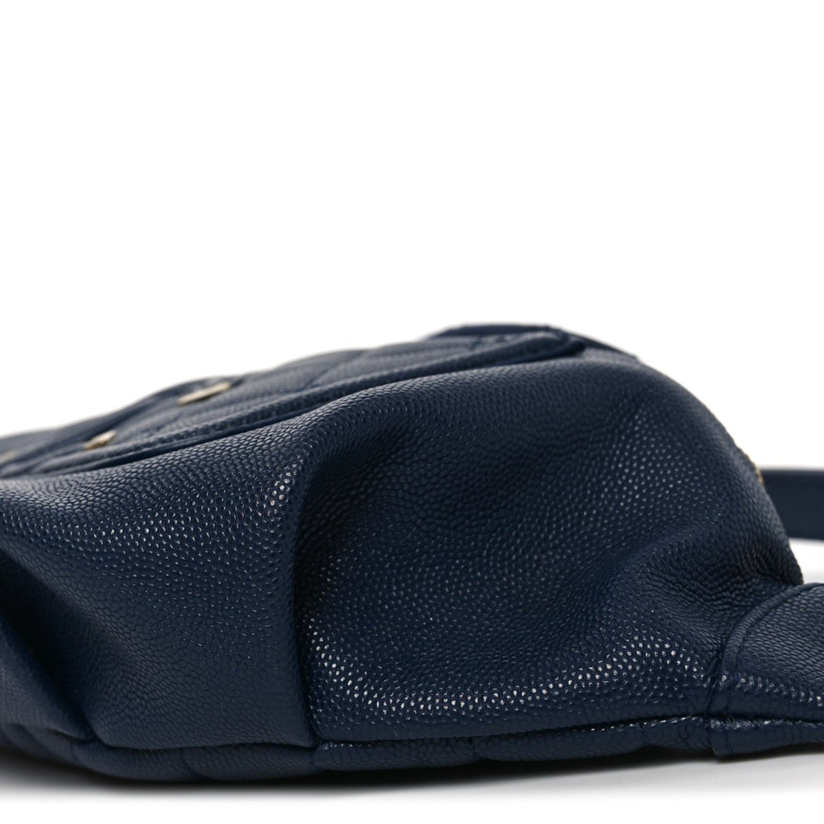 Caviar Quilted Filigree Waist Bag Blue