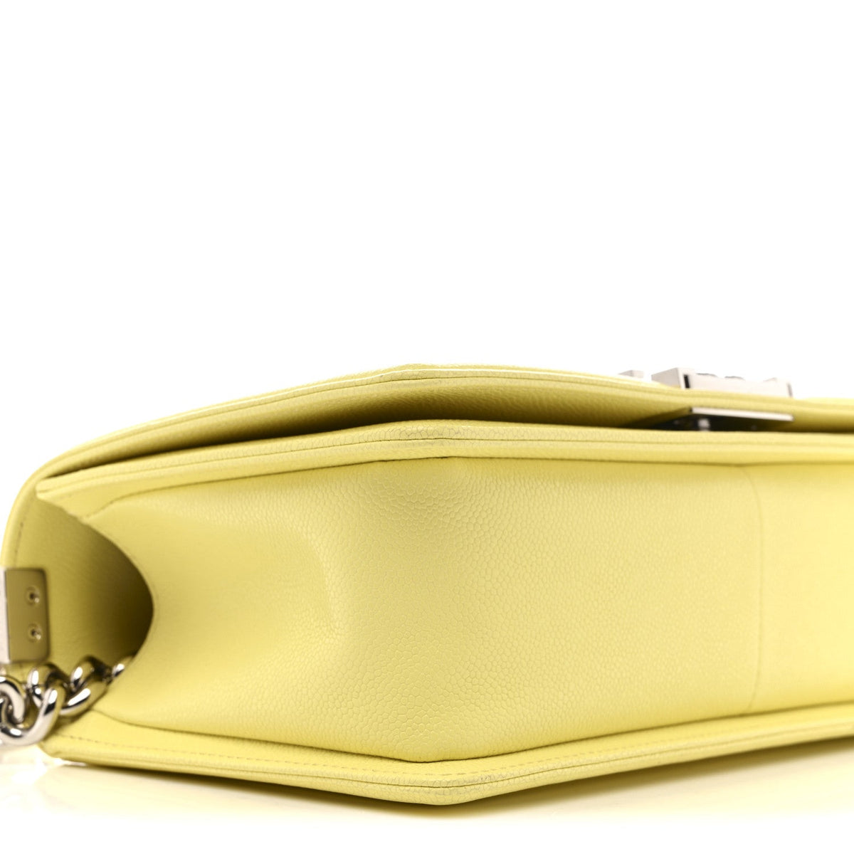 Caviar Quilted Medium Boy Flap Yellow