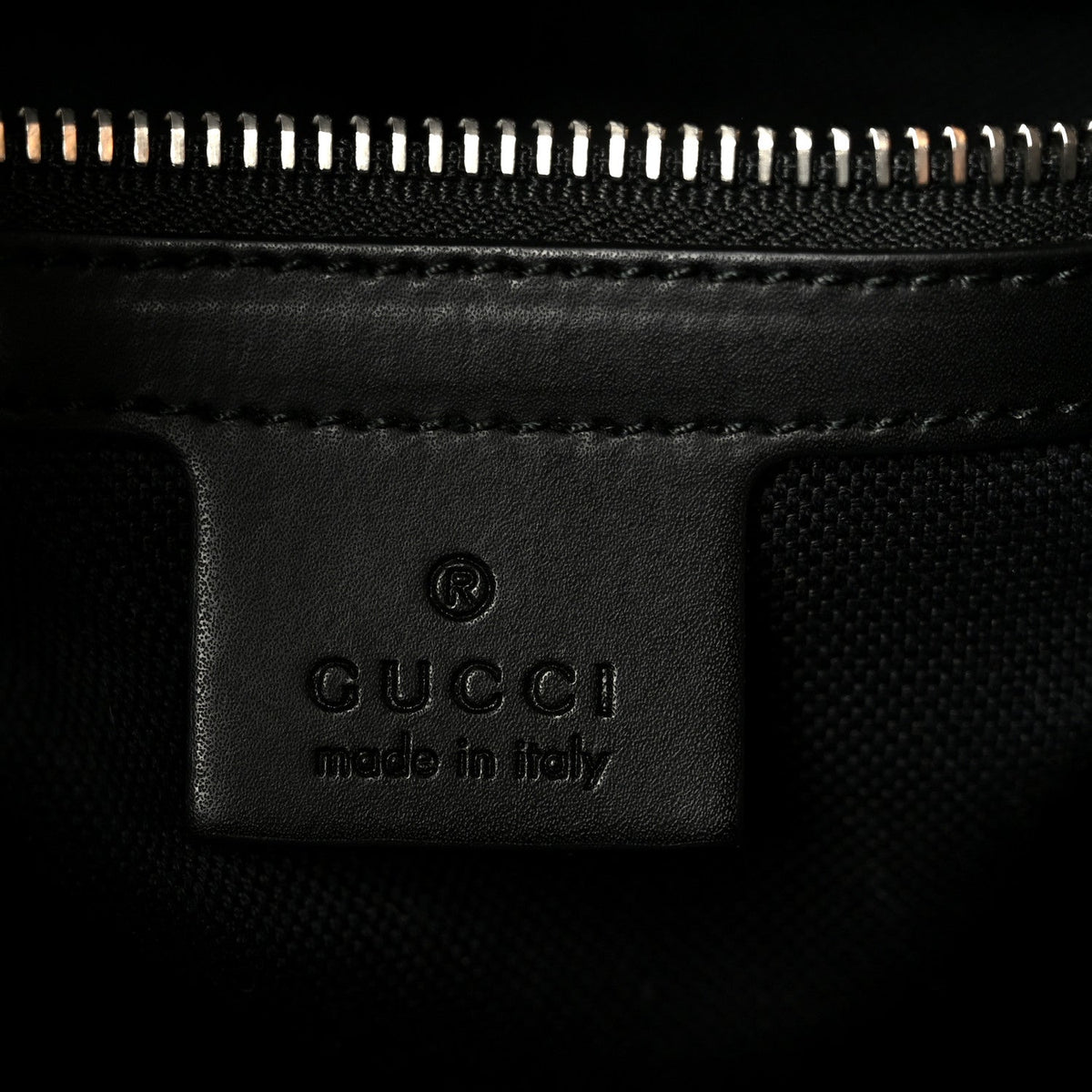 GG Supreme Monogram Appia Calfskin Web Flat Messenger Bag Black Grey