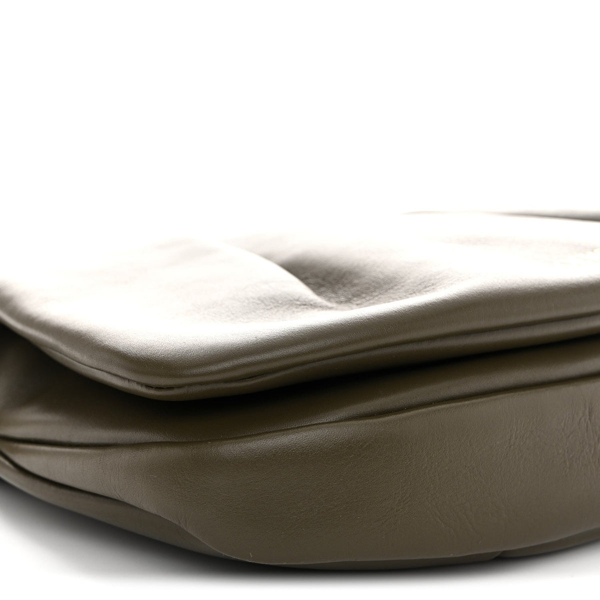 Shiny Nappa Calfskin Paseo Satchel Dark Khaki