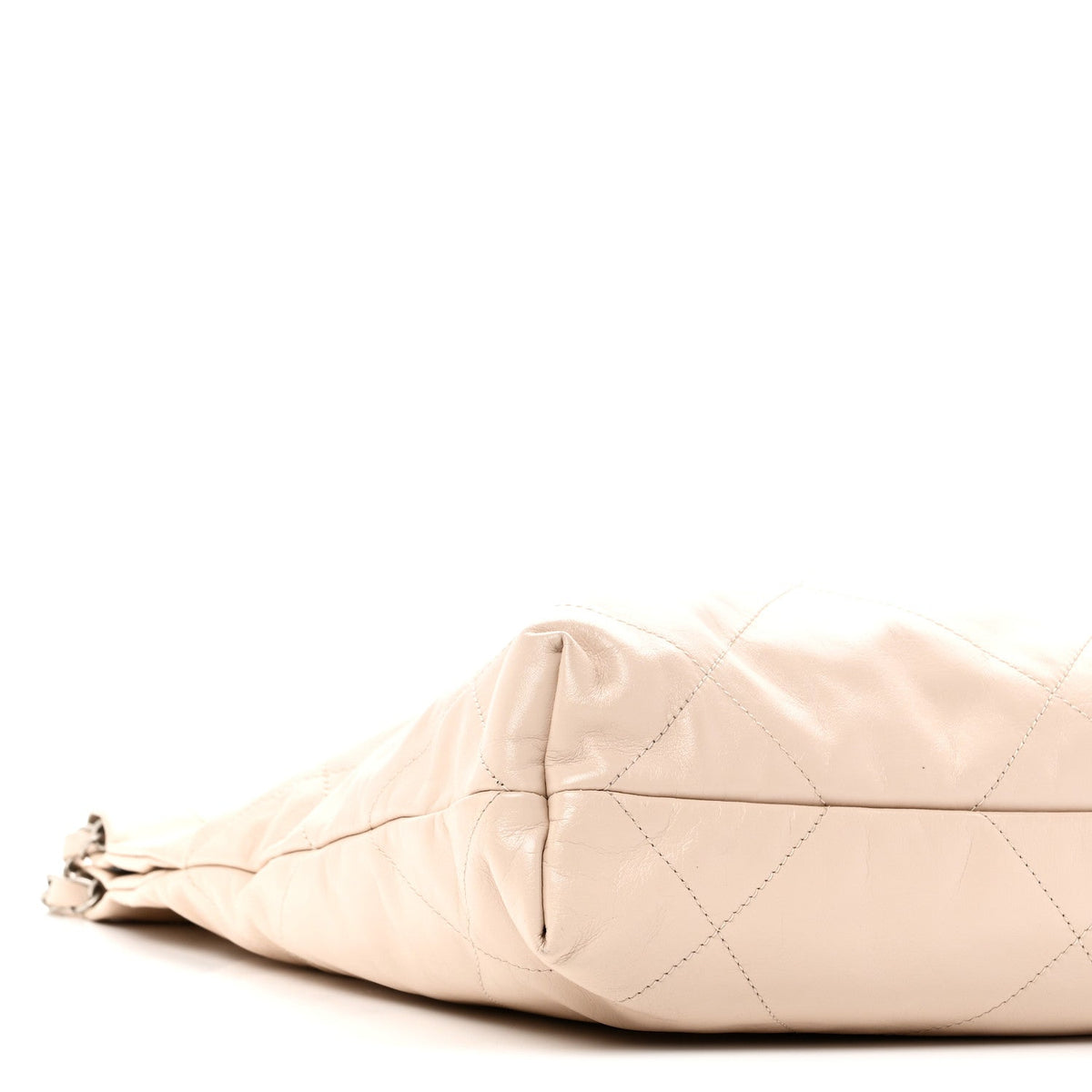 Shiny Calfskin Quilted Small Chanel 22 Ecru