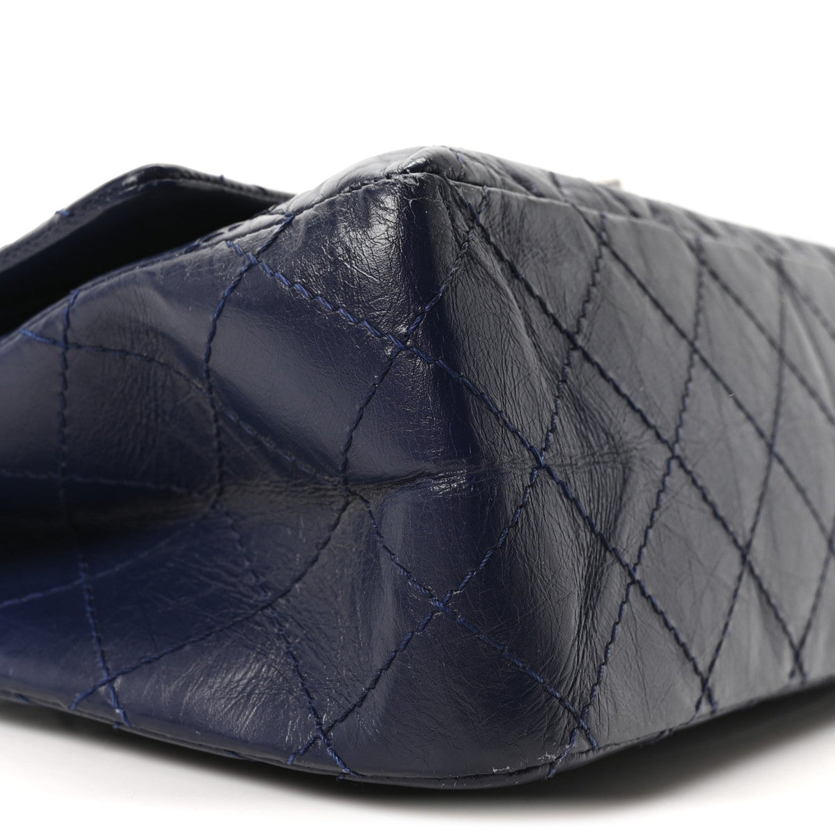 Aged Calfskin Quilted 2.55 Reissue 226 Flap Dark Blue
