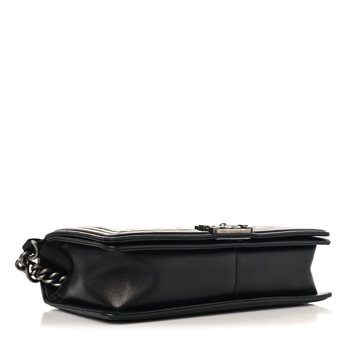 Lambskin Quilted New Medium Boy Flap Black