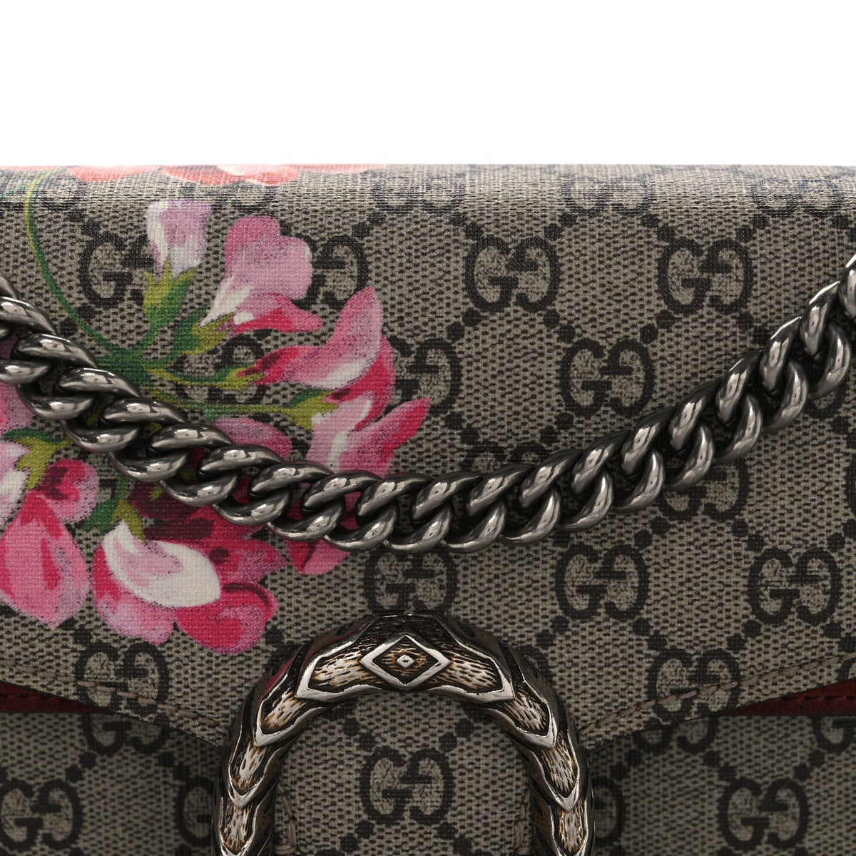 GG Supreme Monogram Blooms Small Dionysus Shoulder Bag Beige Multicolor Dry Rose