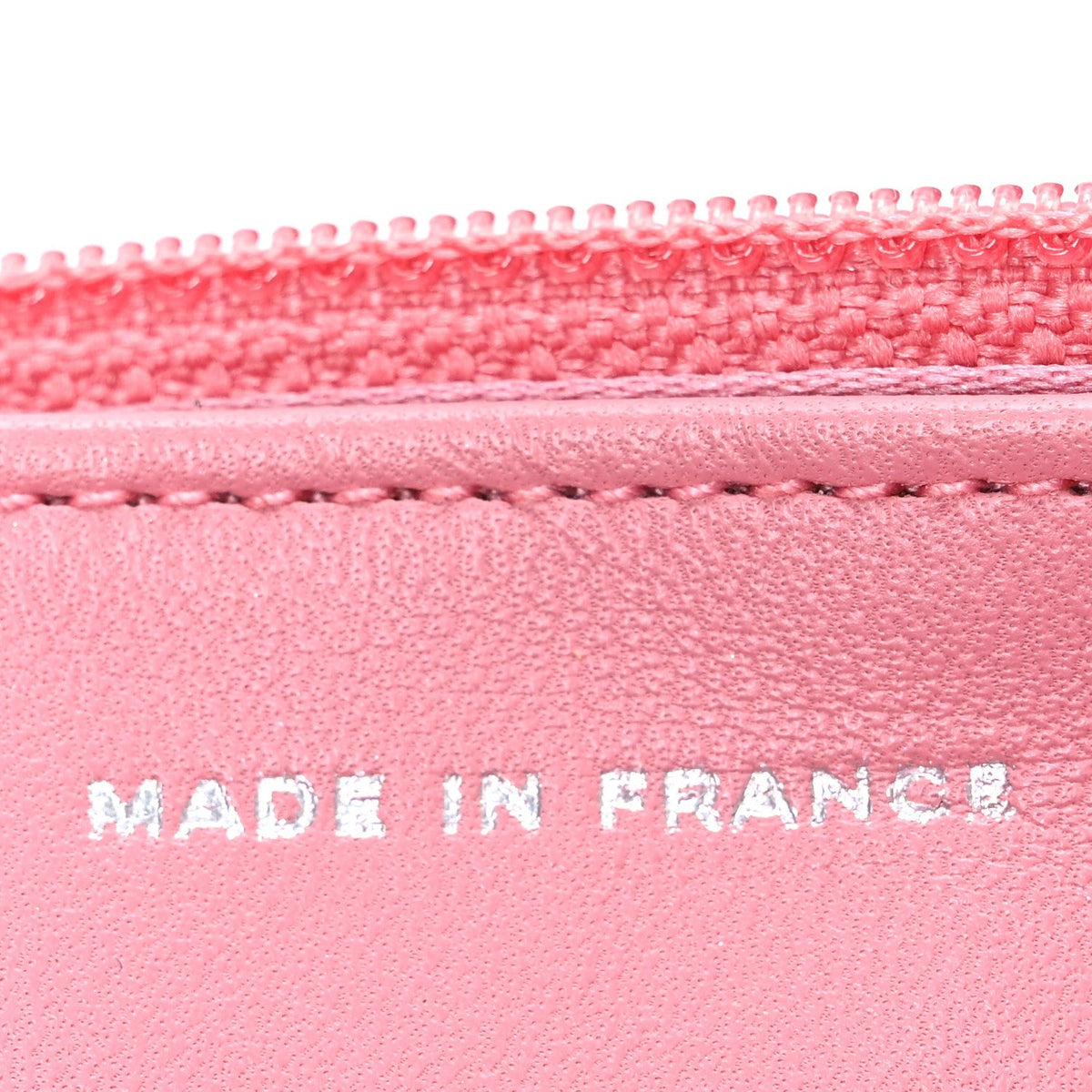 Lambskin Camellia Embossed Wallet on Chain WOC Pink