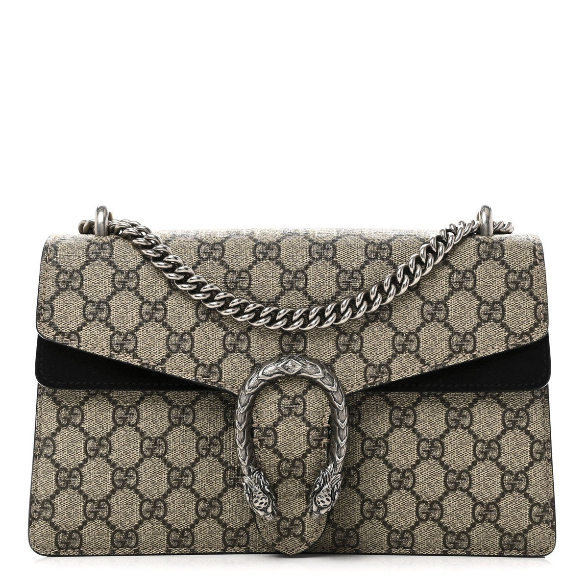 GG Supreme Monogram Small Dionysus Shoulder Bag Black