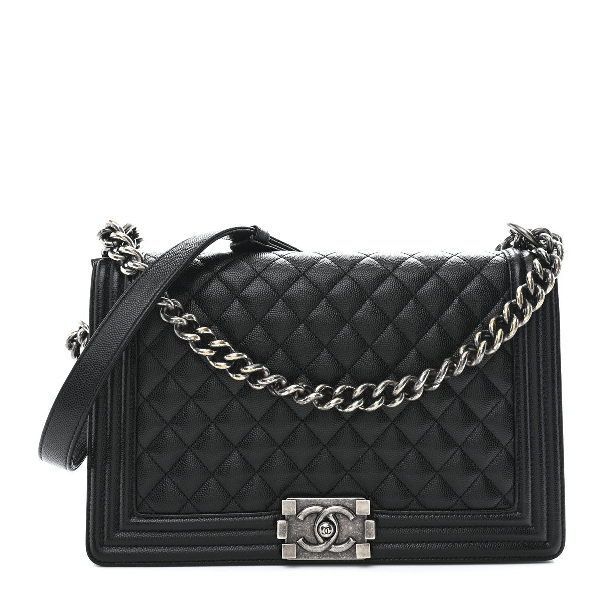 Caviar Quilted New Medium Boy Flap Black