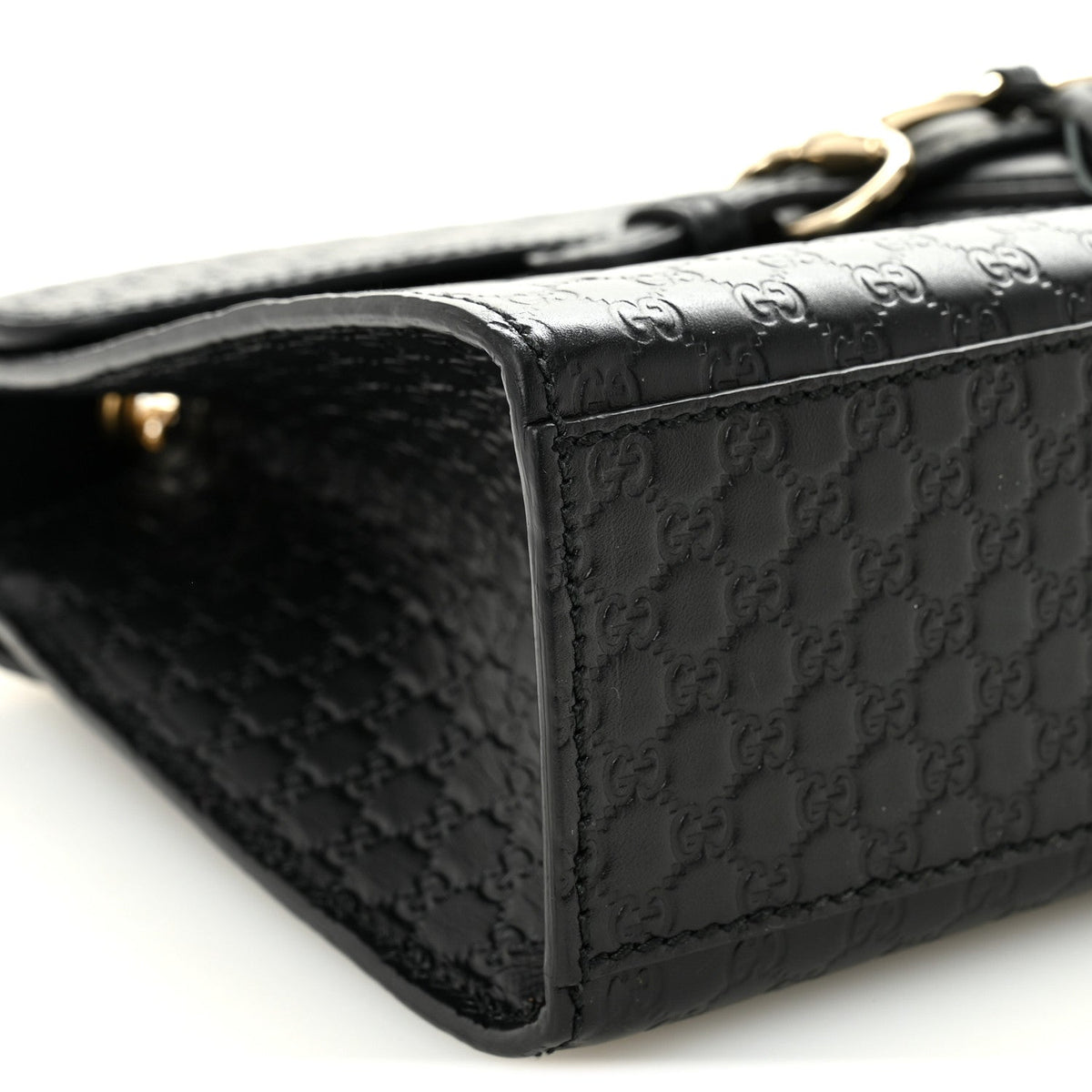 Microguccissima Medium Emily Chain Shoulder Bag Black