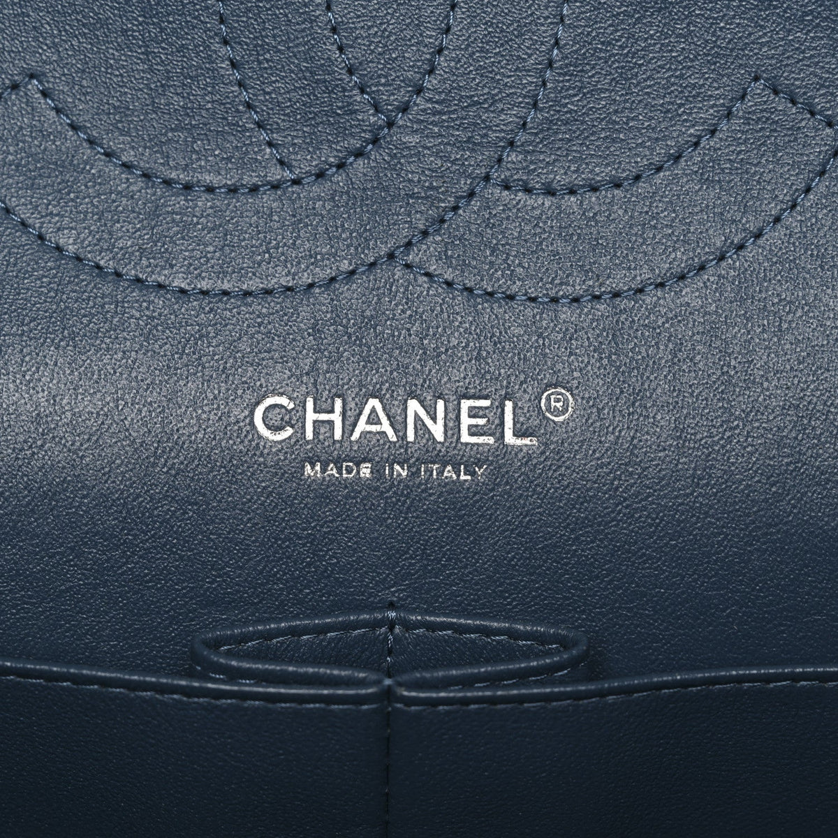 Caviar Quilted Jumbo Double Flap Blue