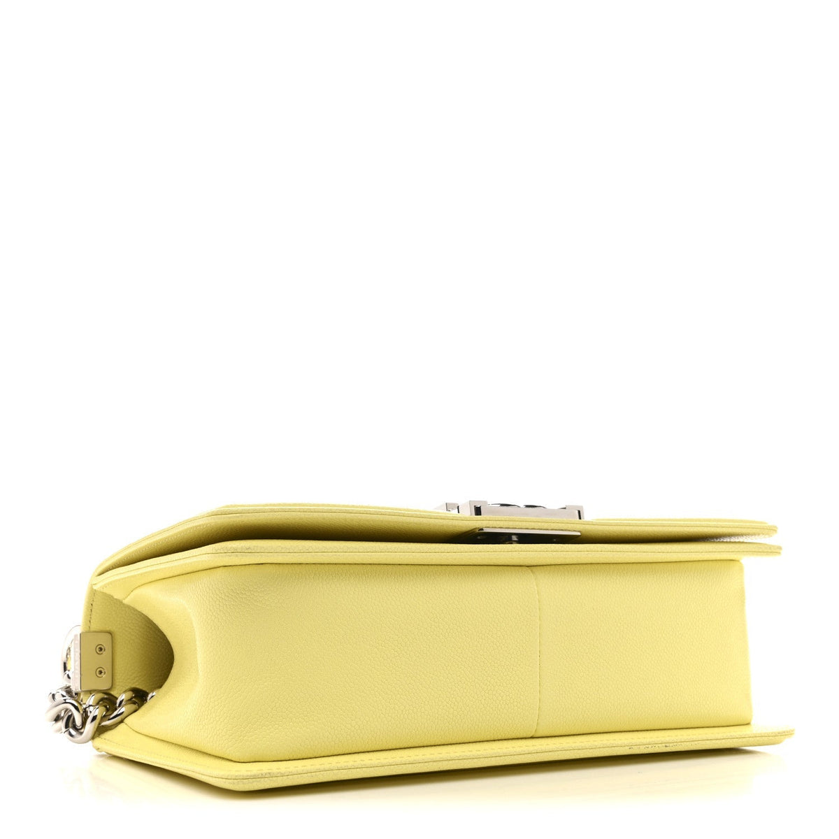 Caviar Quilted Medium Boy Flap Yellow