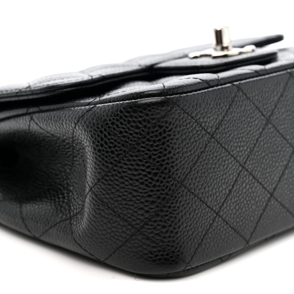 Caviar Quilted Mini Square Flap Black