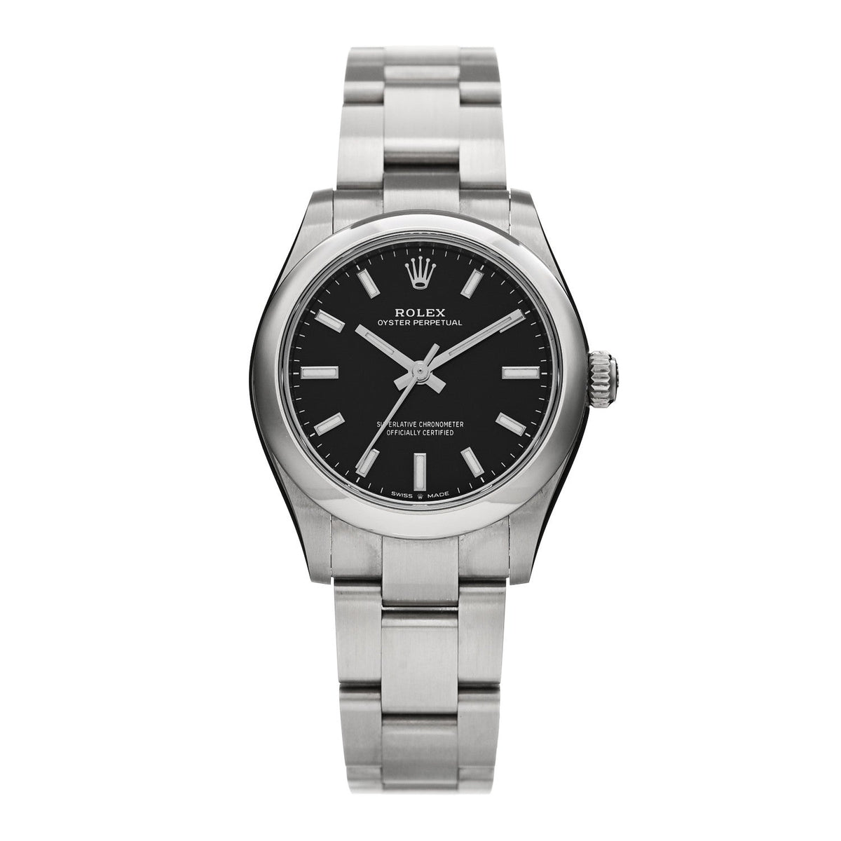 Stainless Steel 31mm Oyster Perpetual Watch Bright Black 277200