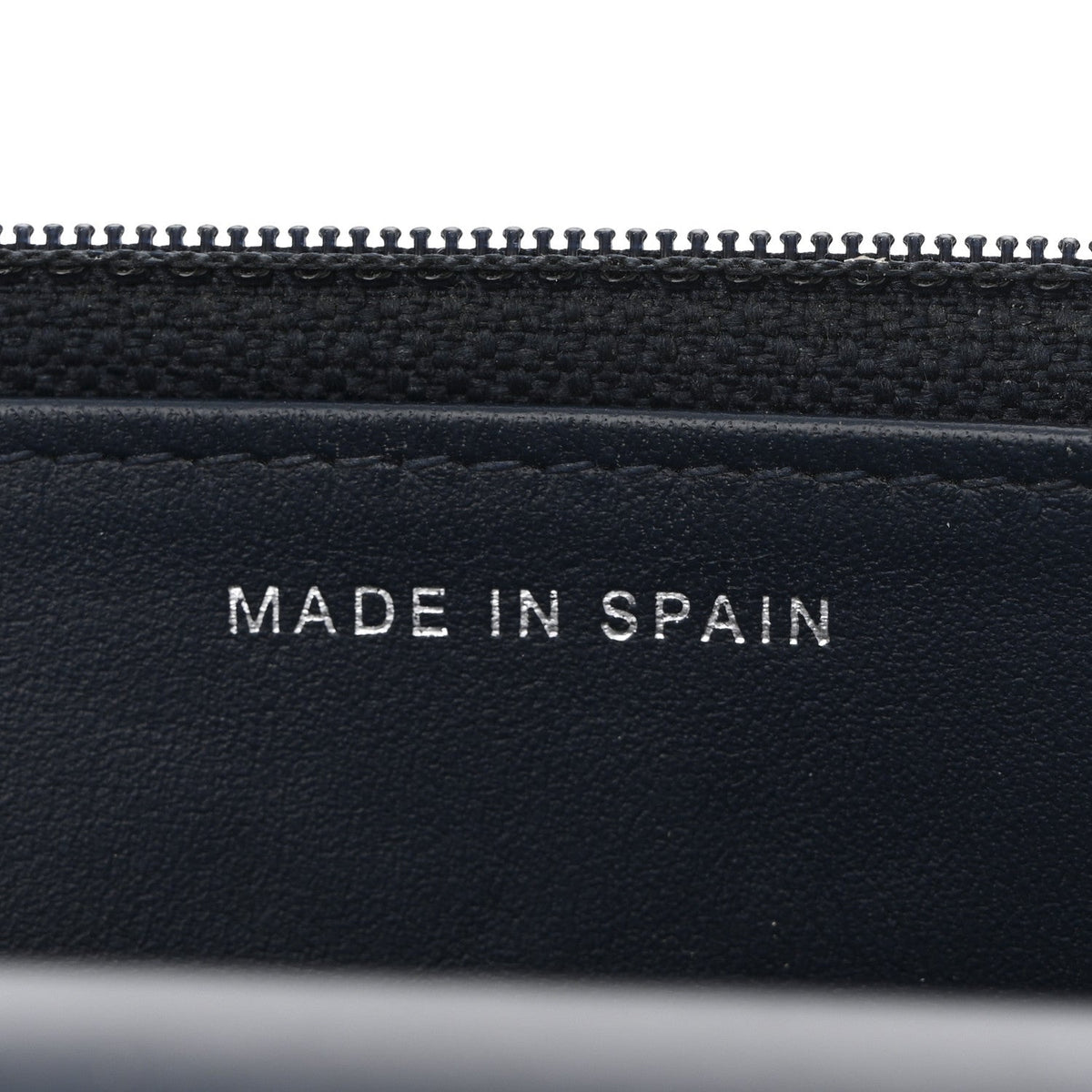Patent Quilted Wallet On Chain WOC Navy Blue
