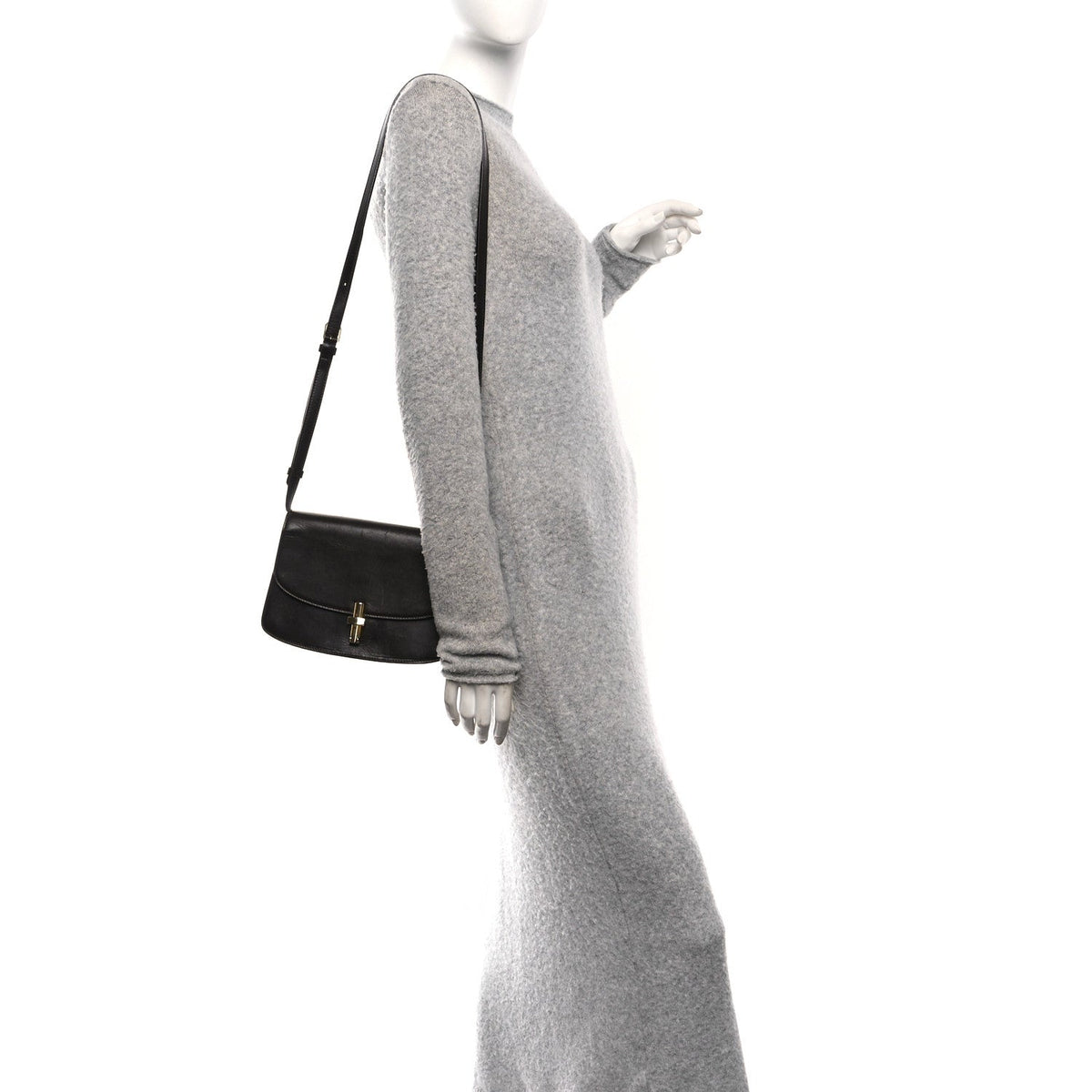 Sleek Calfskin The Sofia 8.75 Crossbody Dark Brown