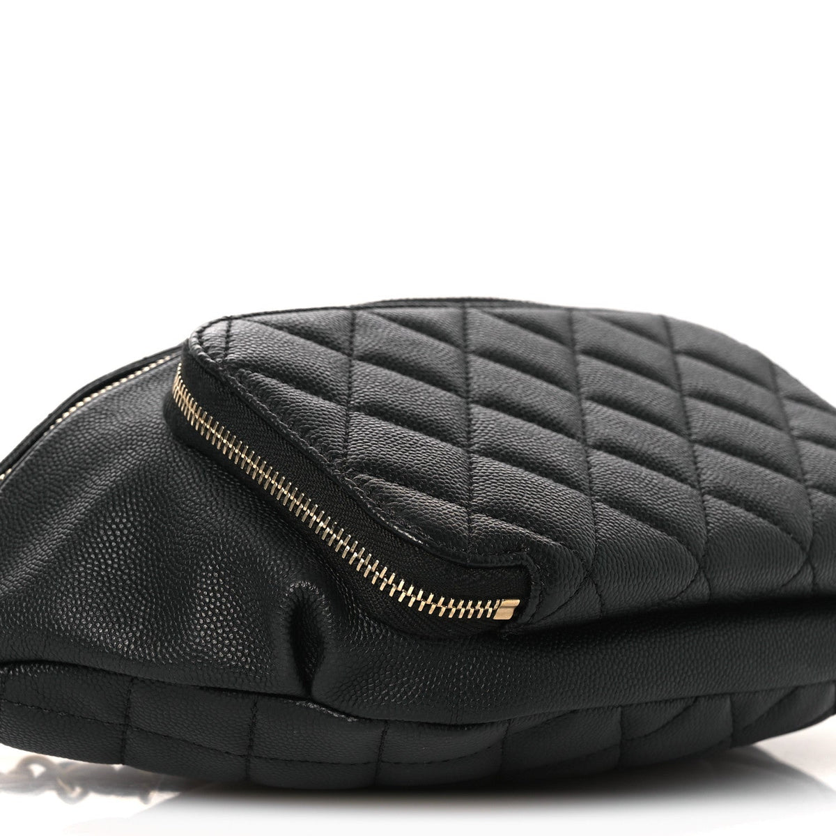 Caviar Quilted Business Affinity Waist Belt Bag Black