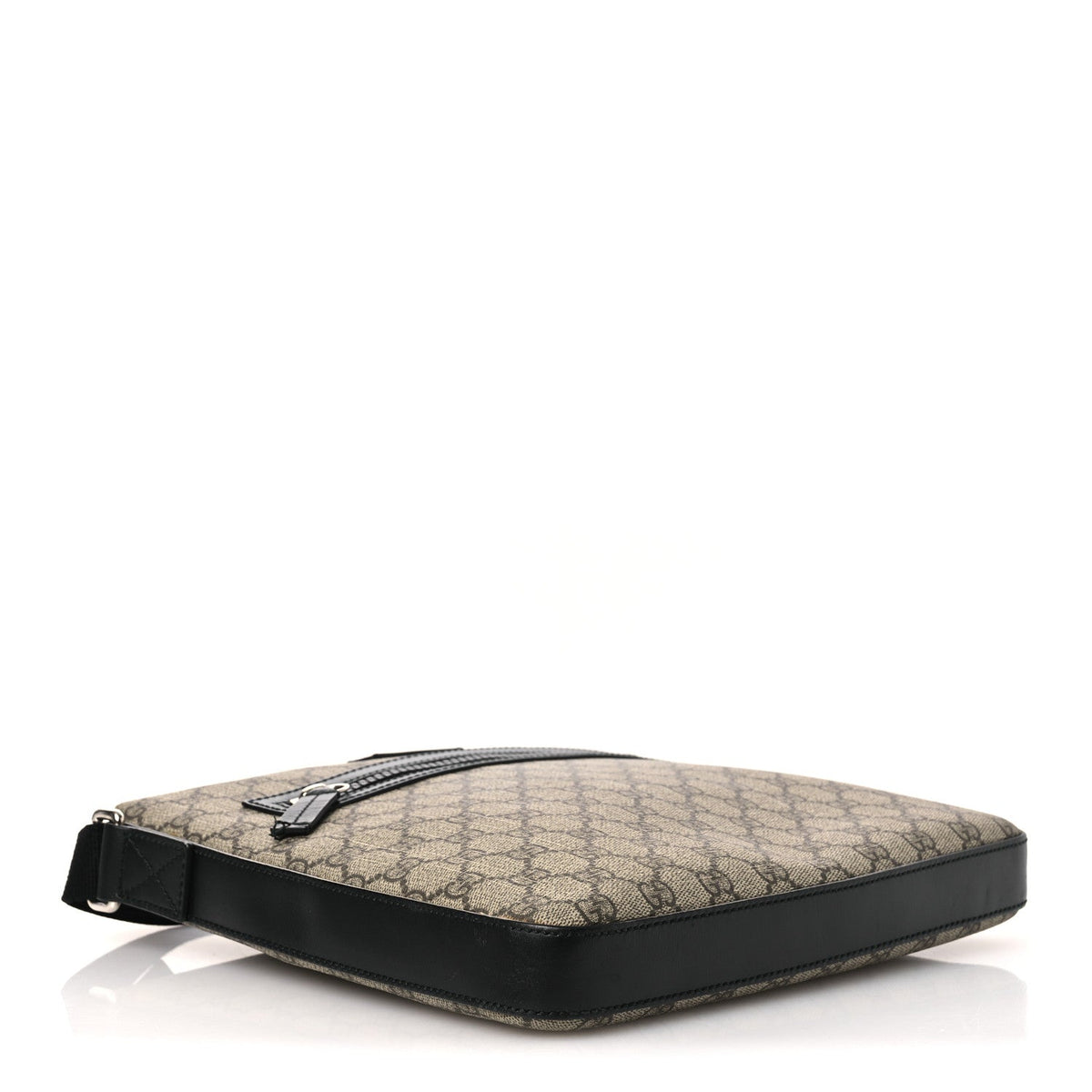 GG Supreme Monogram Flat Messenger Bag Black