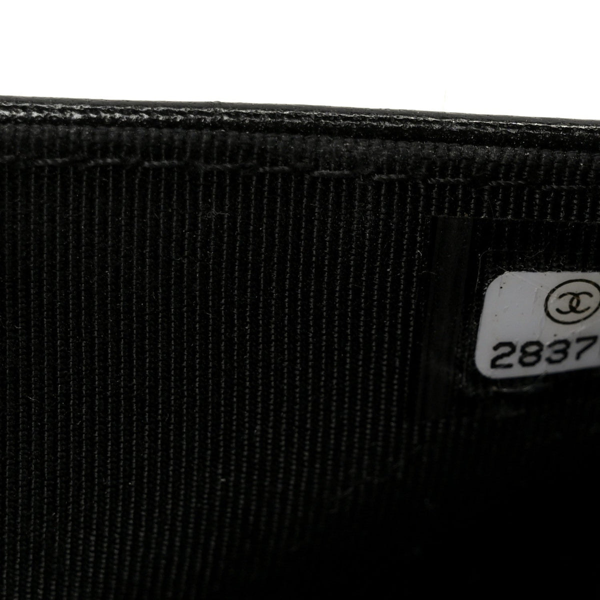 Lambskin Chevron Quilted Wallet On Chain WOC Black