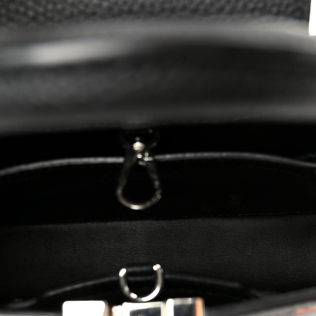 LV X YK Taurillon Inlaid Kusama Flowers Capucines BB Black