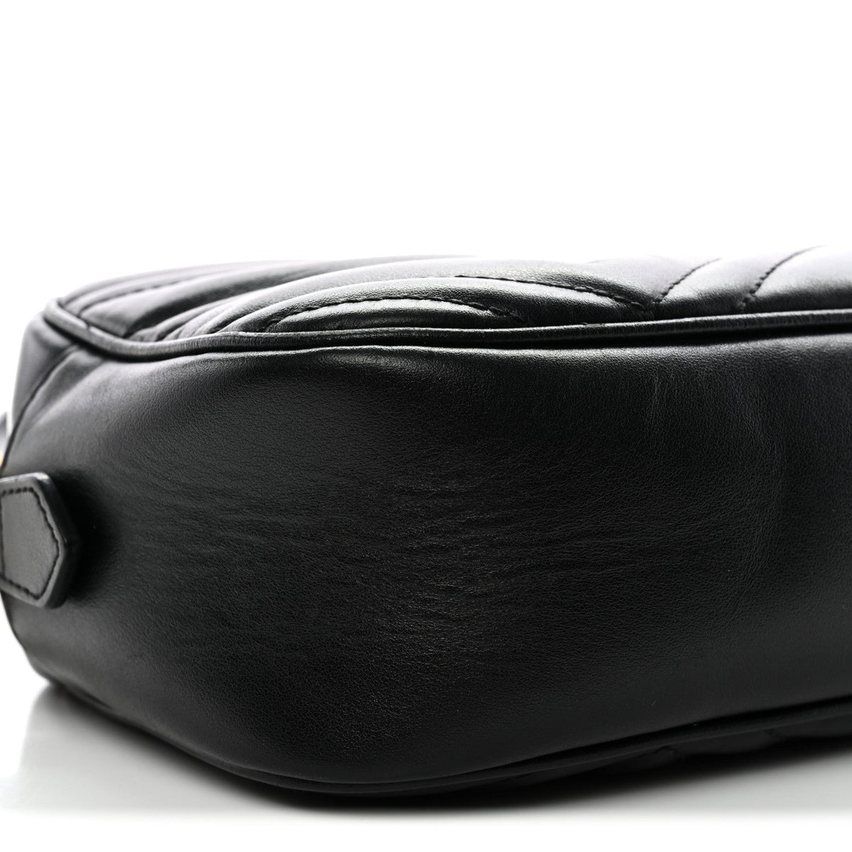 Calfskin Matelasse Small GG Marmont Chain Shoulder Bag Black