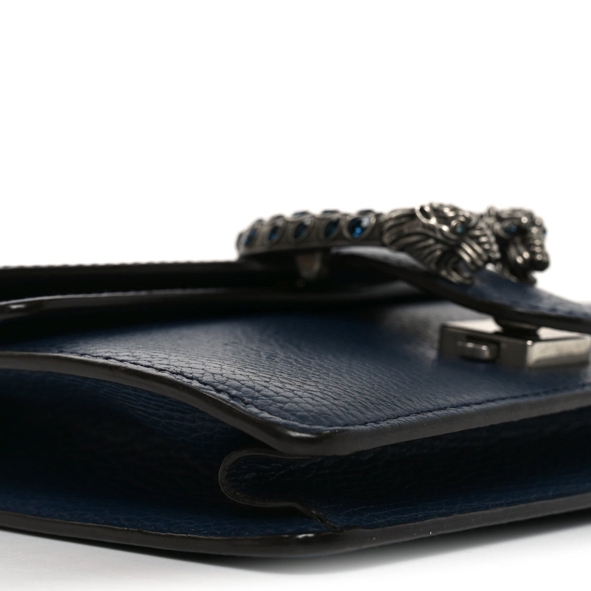 Dollar Calfskin Crystal Mini Dionysus Shoulder Bag Blue Agata Montana Sapphire