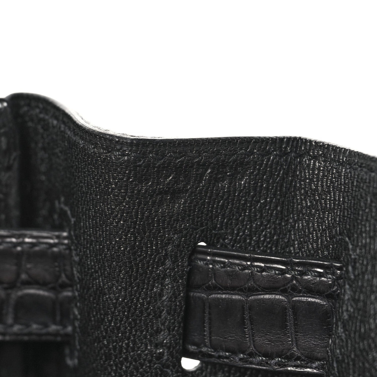 Matte Alligator Kelly Retourne 28 Black