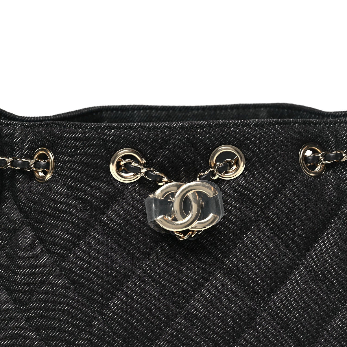 Denim Quilted Mini Chanel 25 Handbag Dark Blue