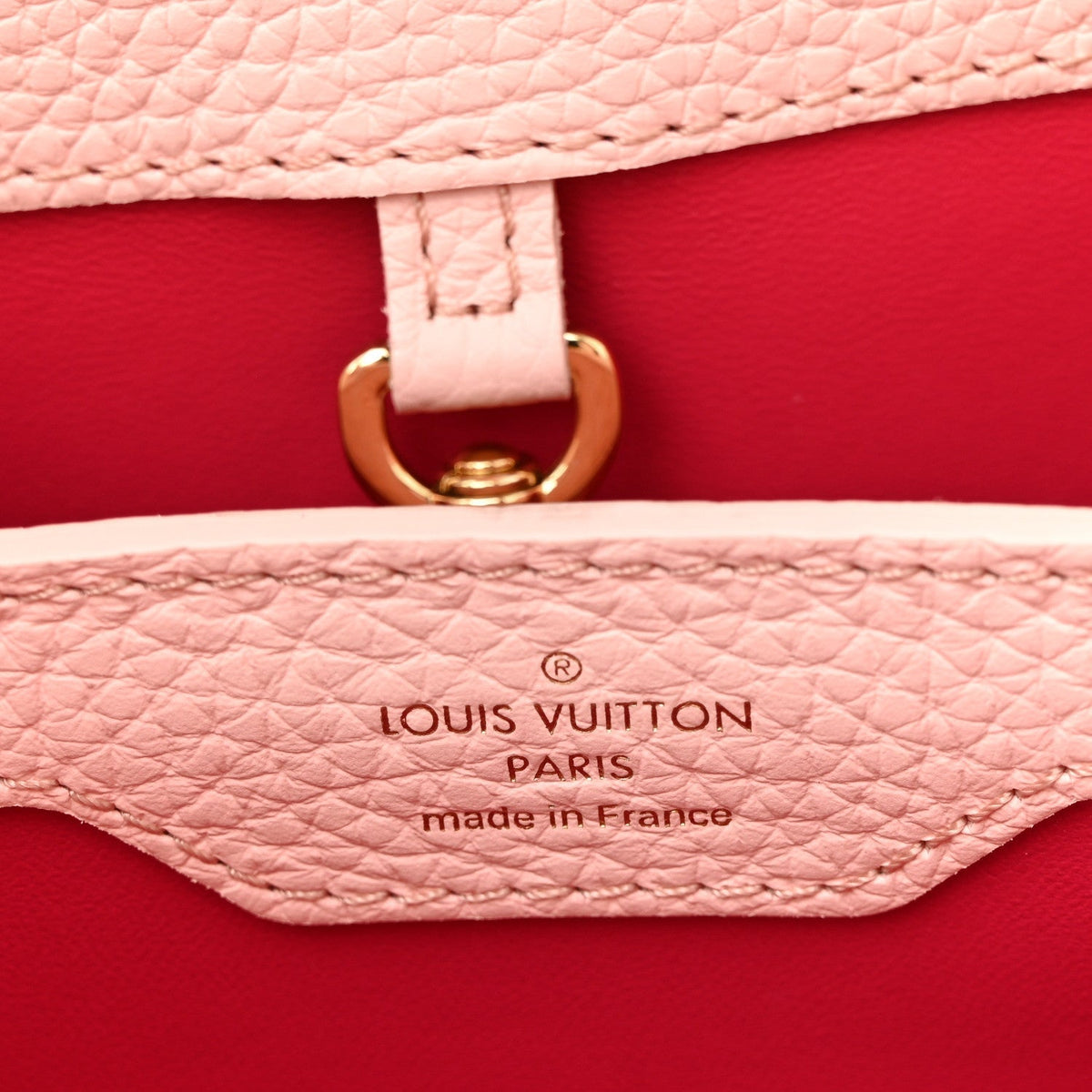 Taurillon Resin Murano Capucines BB Rose Jasmin