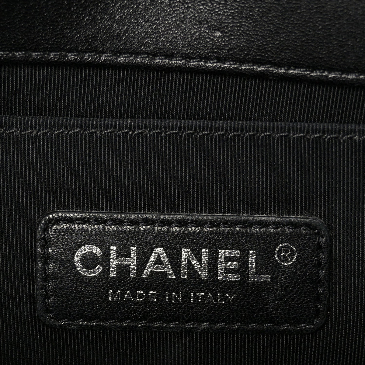 Lambskin Quilted Medium Boy Flap Black