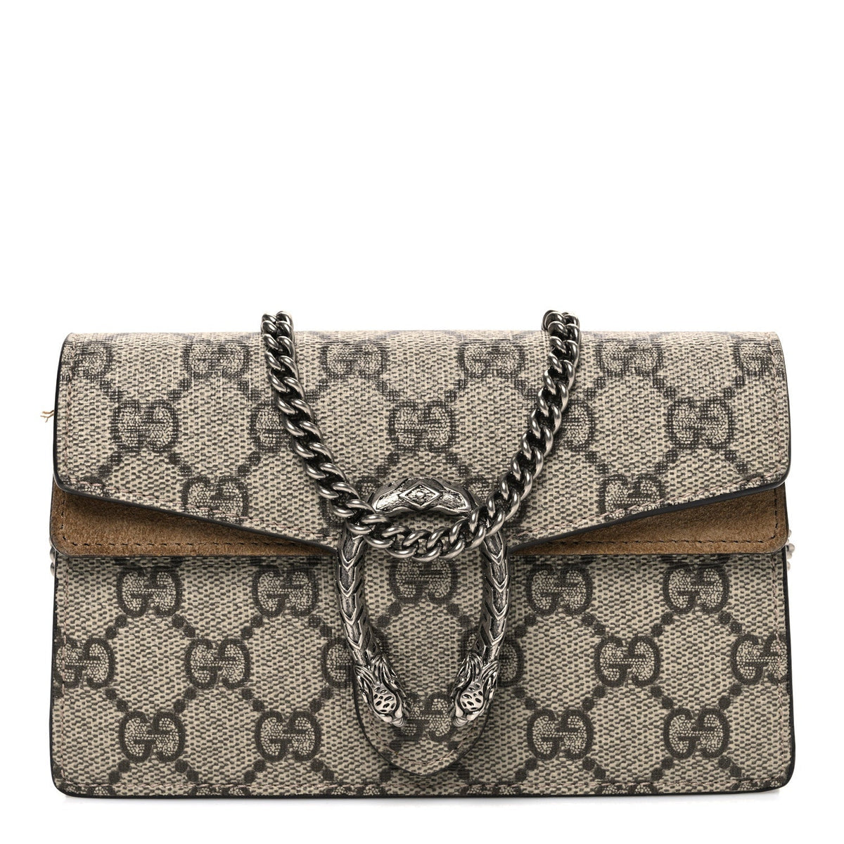 GG Supreme Monogram Super Mini Dionysus Shoulder Bag Taupe
