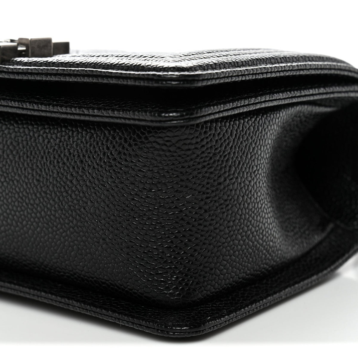 Caviar Quilted Small Boy Flap Black