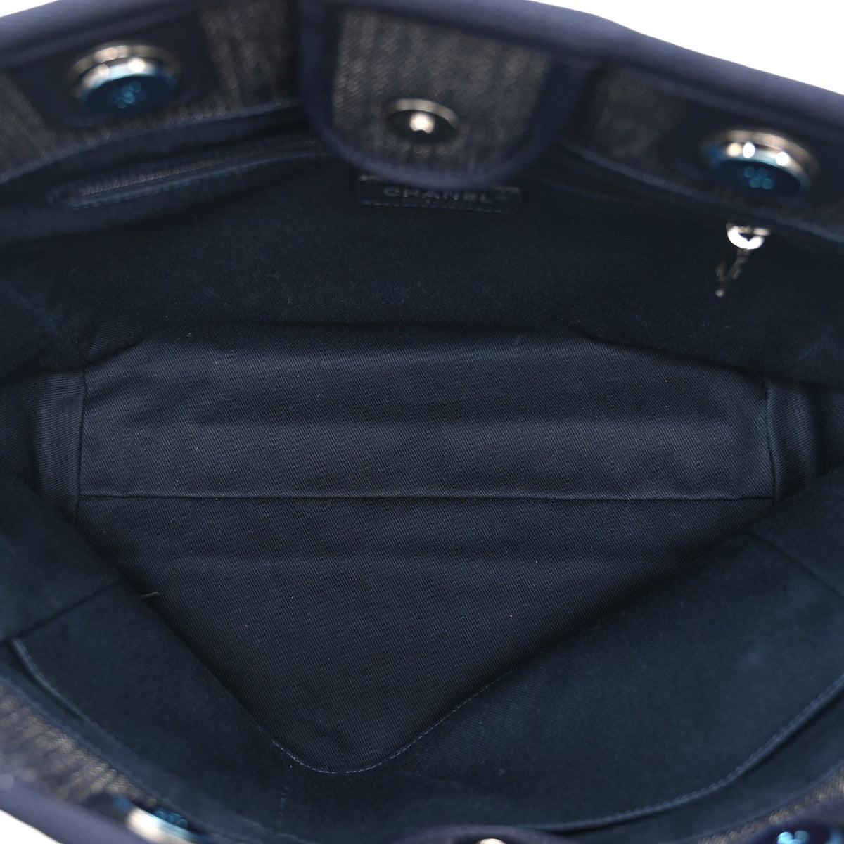 Denim Small Deauville Tote Blue Orange