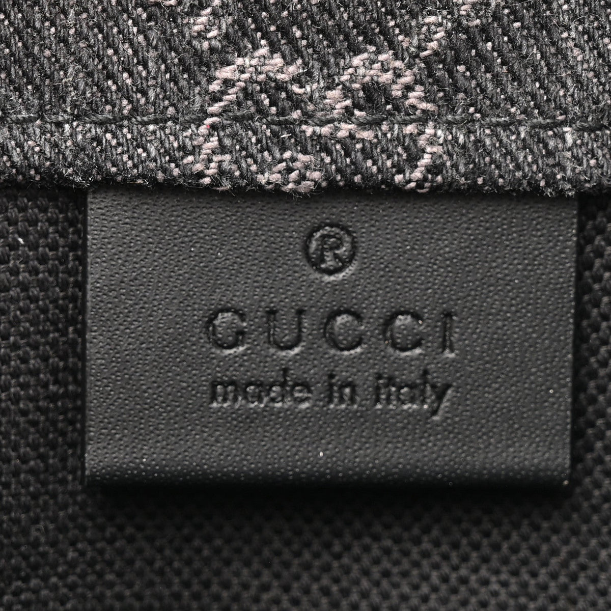 Denim GG Monogram Dollar Calfskin Mini Ophidia Tote Black Grey
