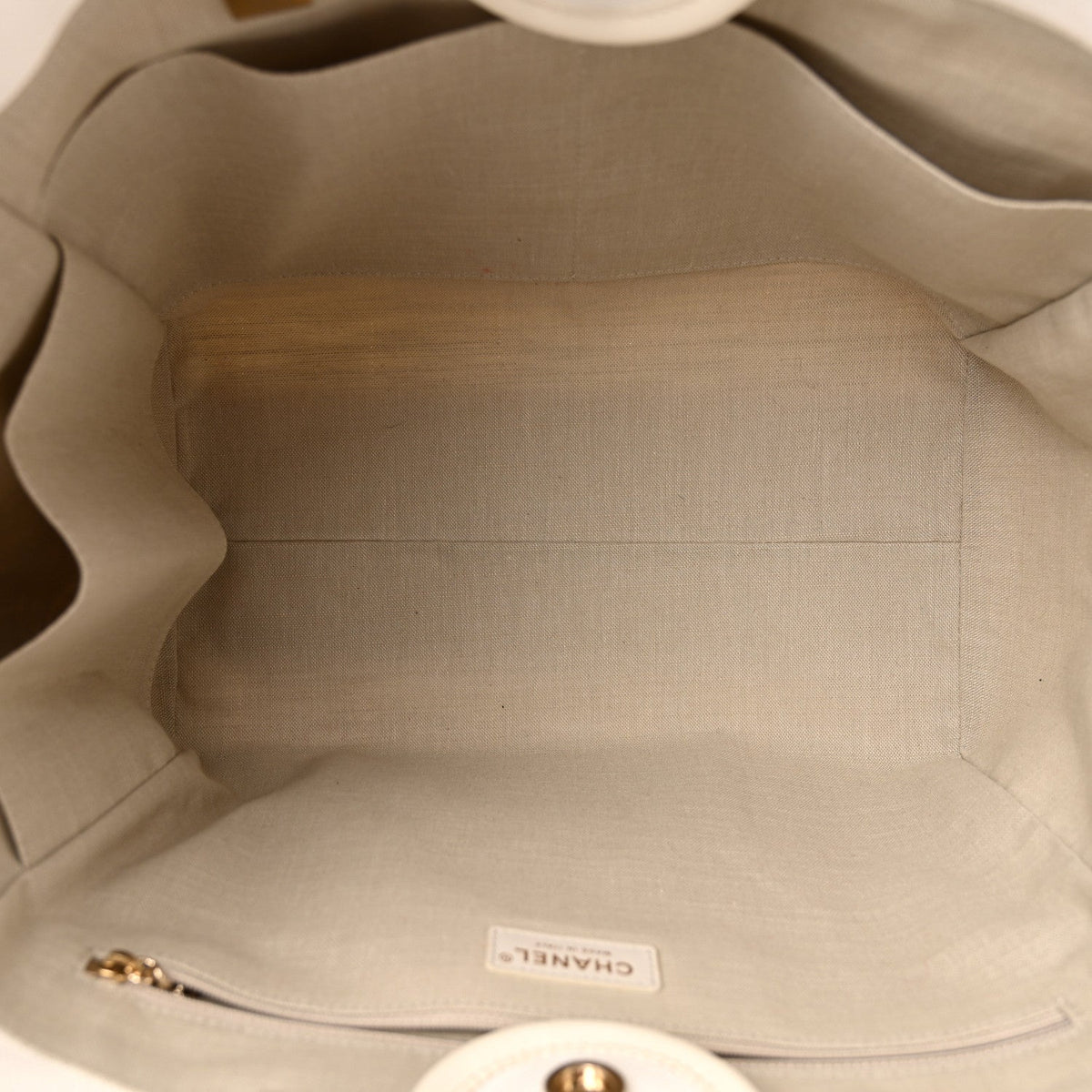 Cotton Medium Deauville Tote White