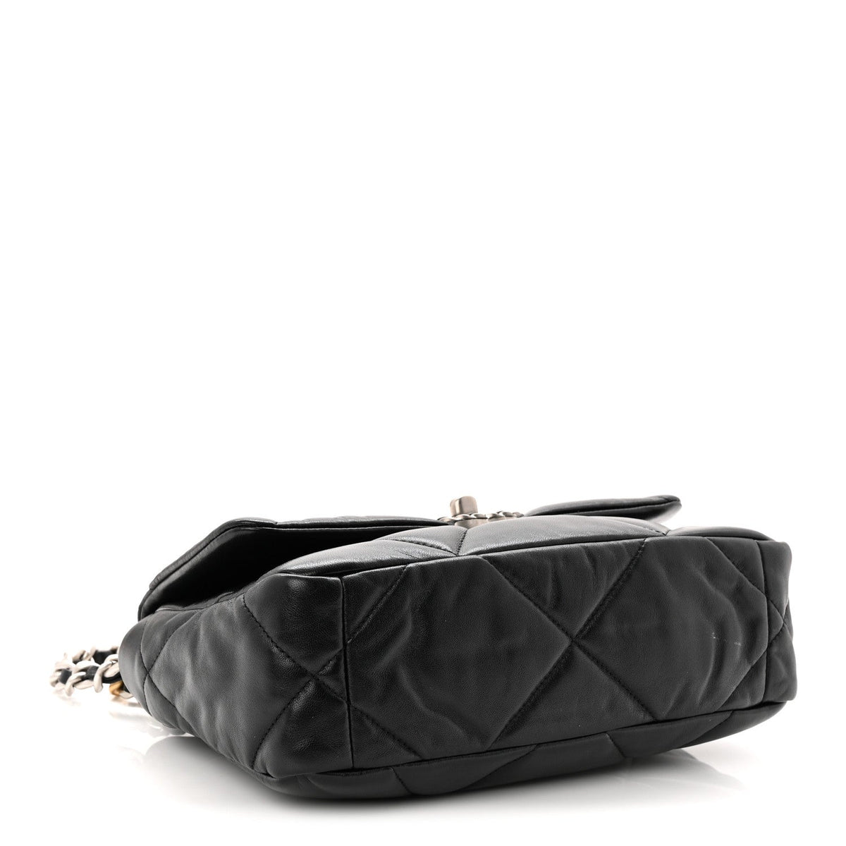 Lambskin Quilted Medium Chanel 19 Flap Black
