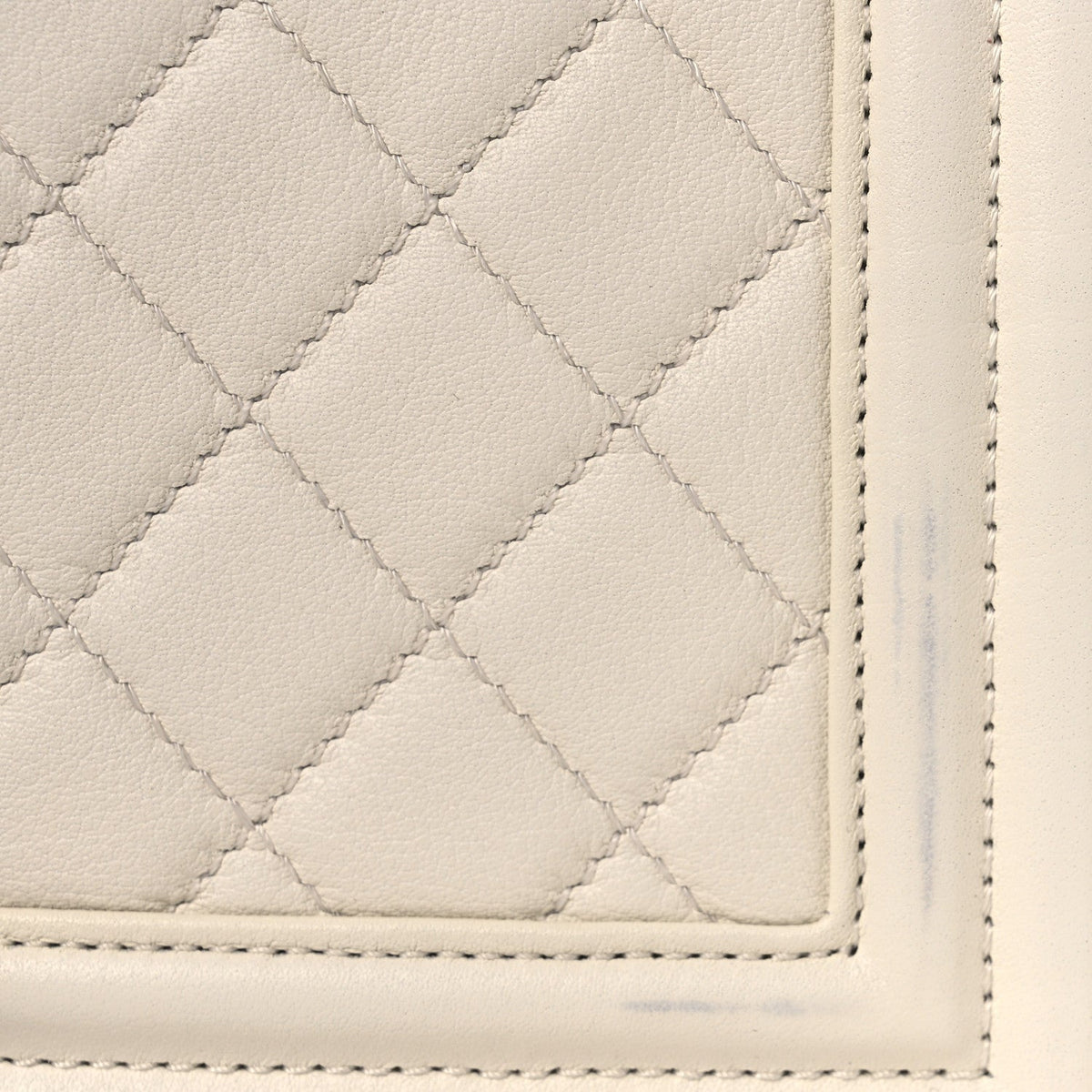 Calfskin Quilted Medium Boy Flap White