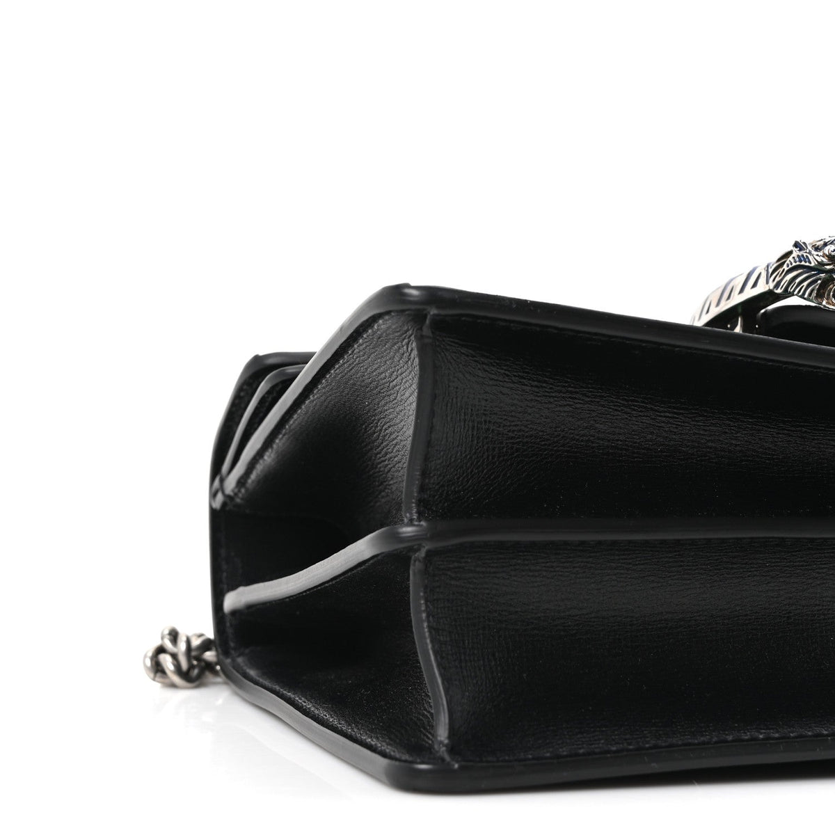 Snakeskin Enamel Small Dionysus Shoulder Bag Green