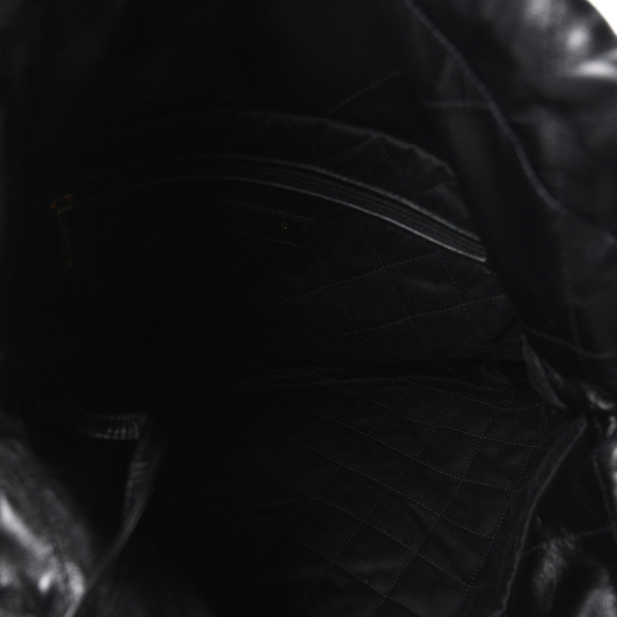 Shiny Calfskin Quilted Small Chanel 22 Black