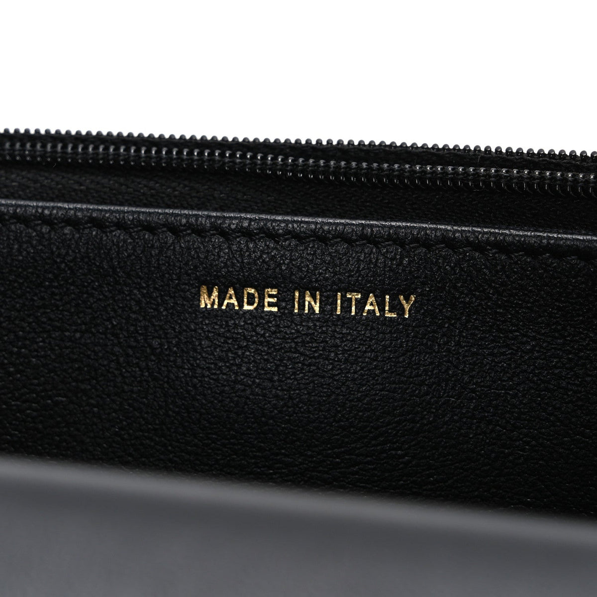Lambskin Quilted Lion Motif Wallet On Chain WOC Black