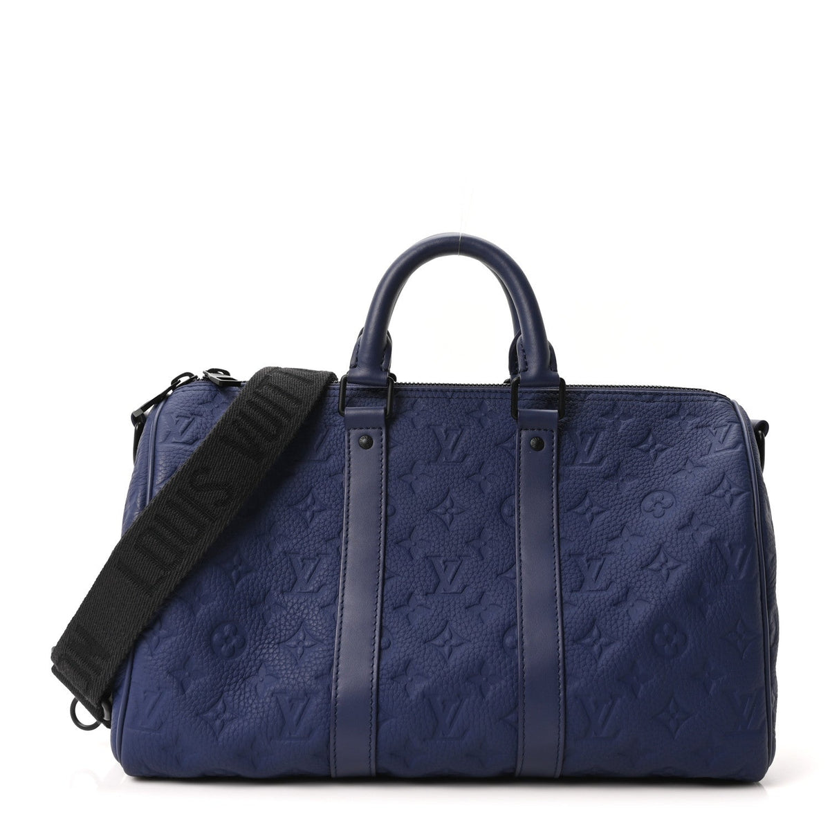 Monogram Taurillon Keepall Bandouliere 35 Blue