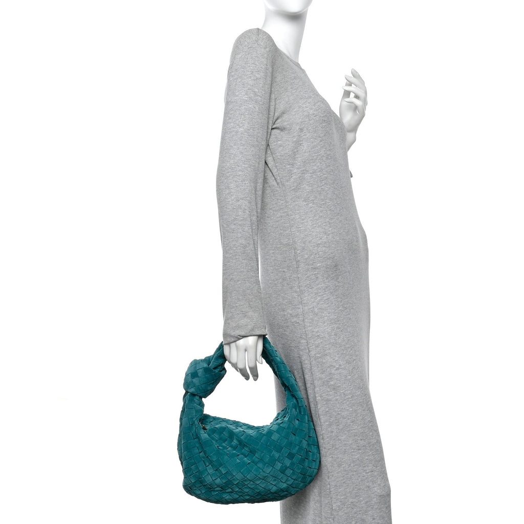 Suede Calfskin Intrecciato Teen Jodie Hobo Scuba