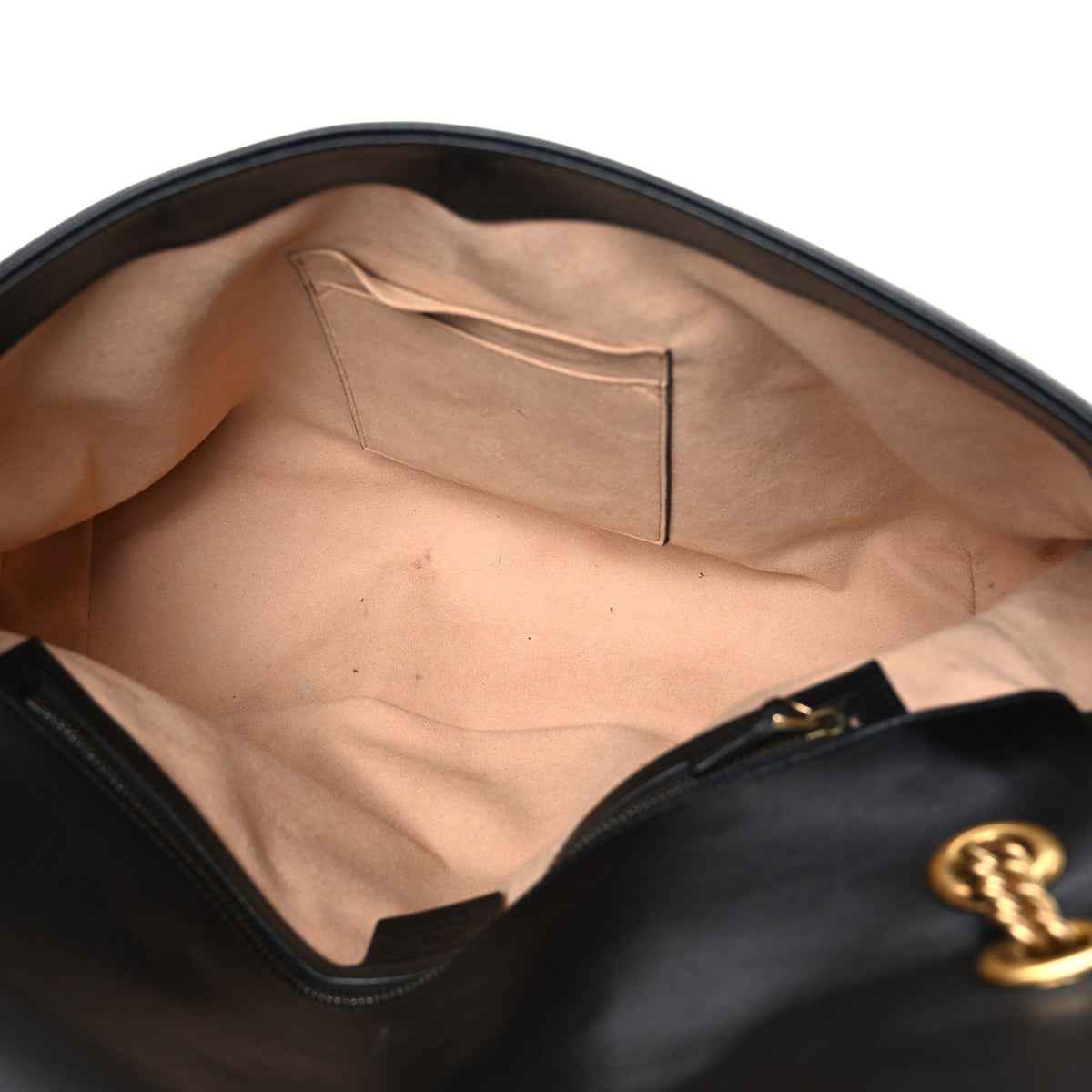 Calfskin Matelasse Medium GG Marmont Shoulder Bag Black