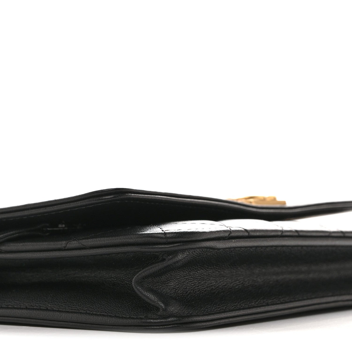Lambskin Quilted Boy Wallet On Chain WOC Black