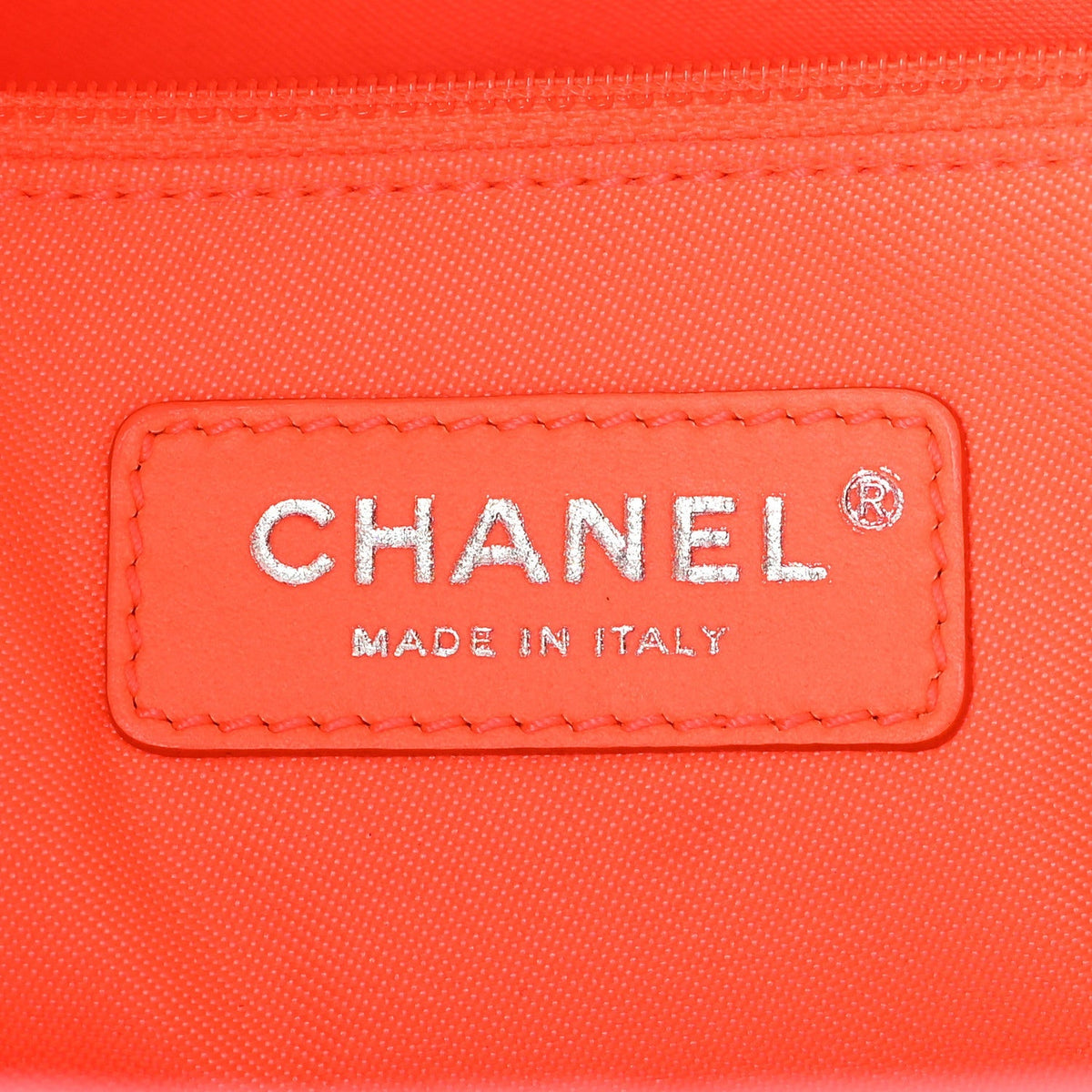 Mixed Fibers Calfskin Medium Deauville Tote Pink Orange