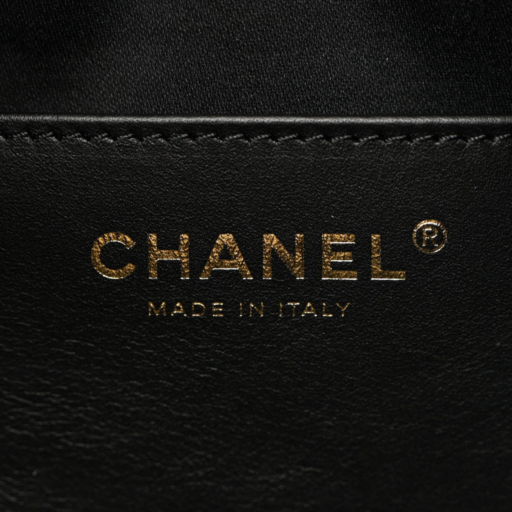 Caviar Quilted Mini Chanel 25 Handbag Black