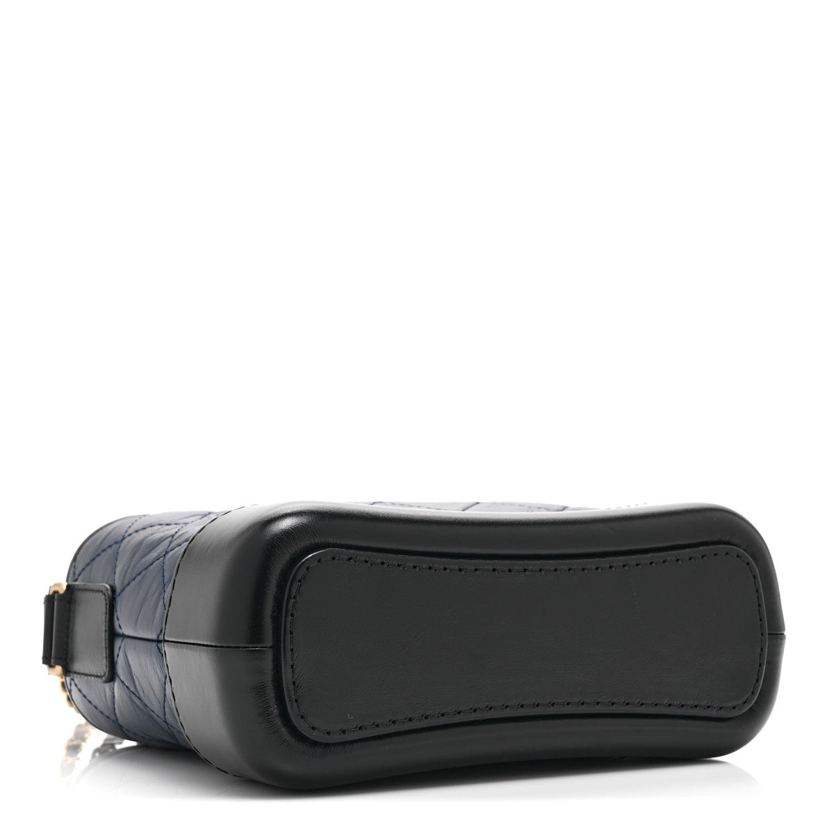 Aged Calfskin Quilted Small Gabrielle Hobo Navy Black
