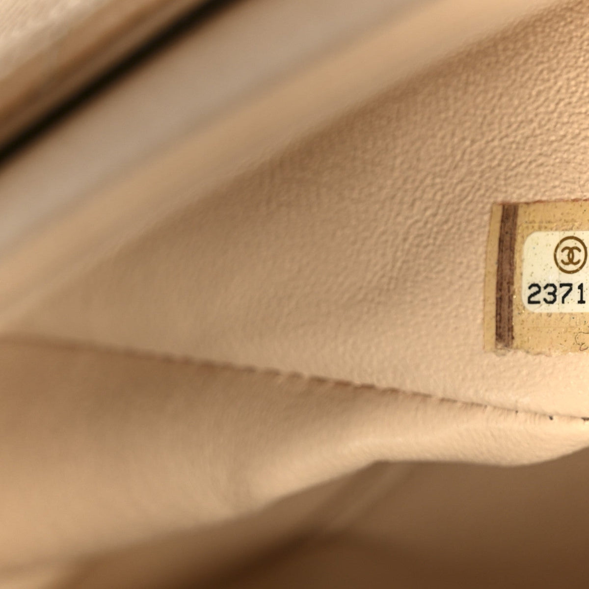 Caviar Quilted Jumbo Double Flap Beige