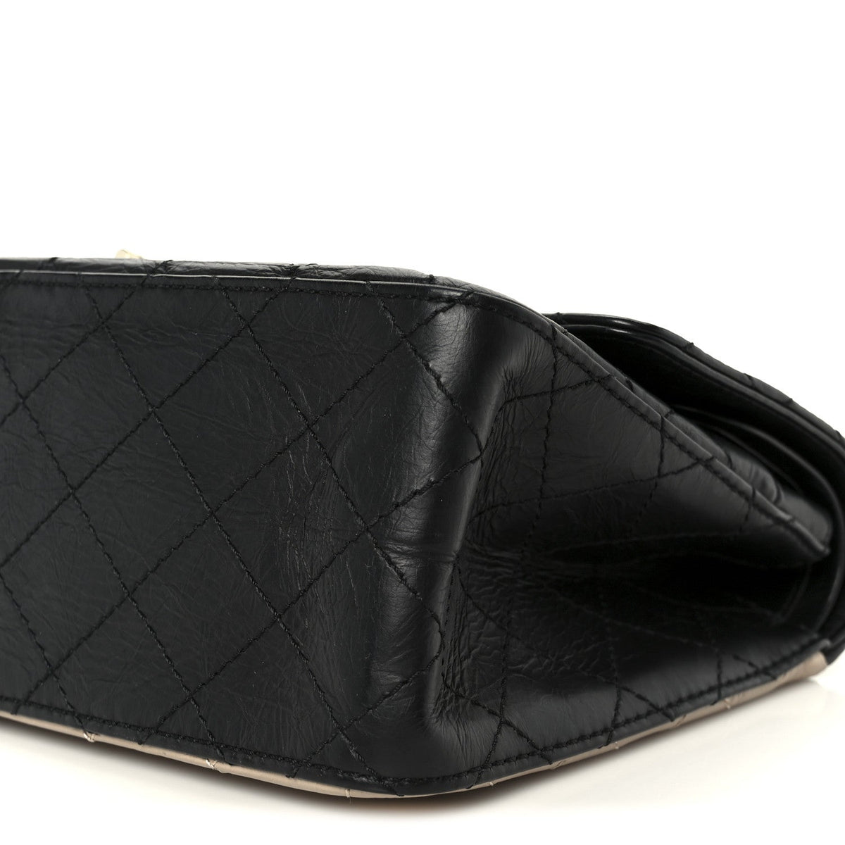 Aged Calfskin Quilted 2.55 Reissue 226 Flap Beige Black