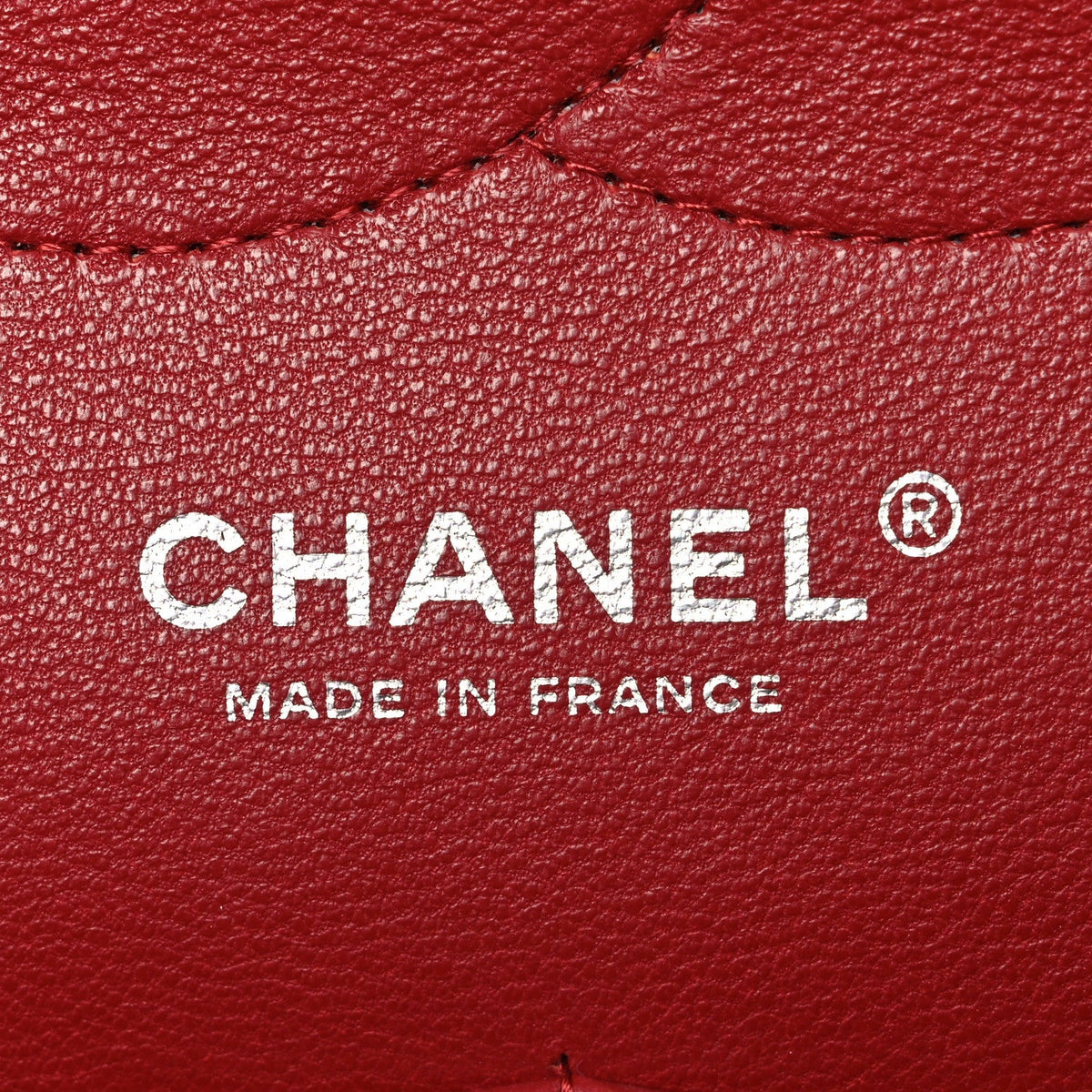 Caviar Quilted Jumbo Double Flap Dark Red