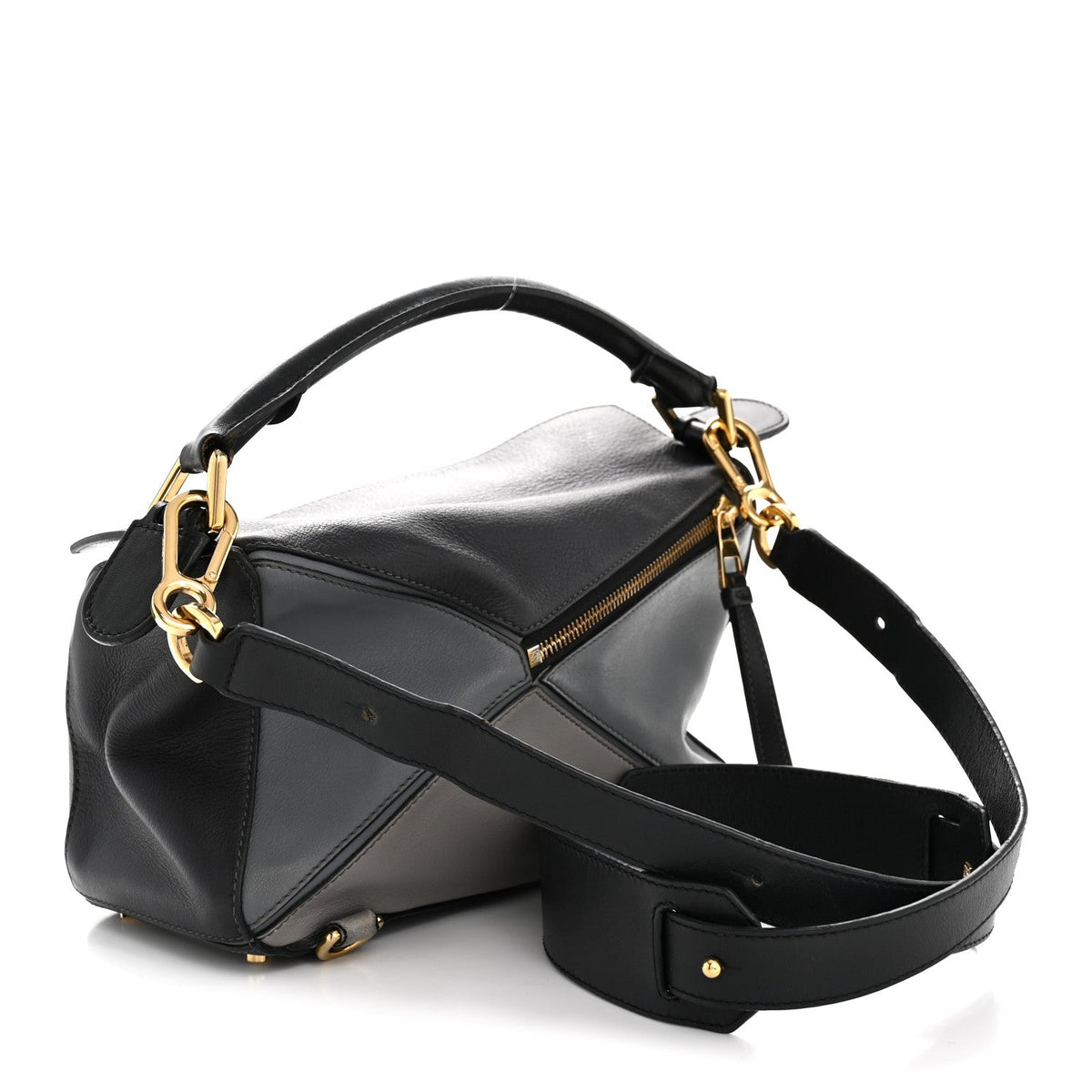 Calfskin Small Puzzle Bag Grey Multitone