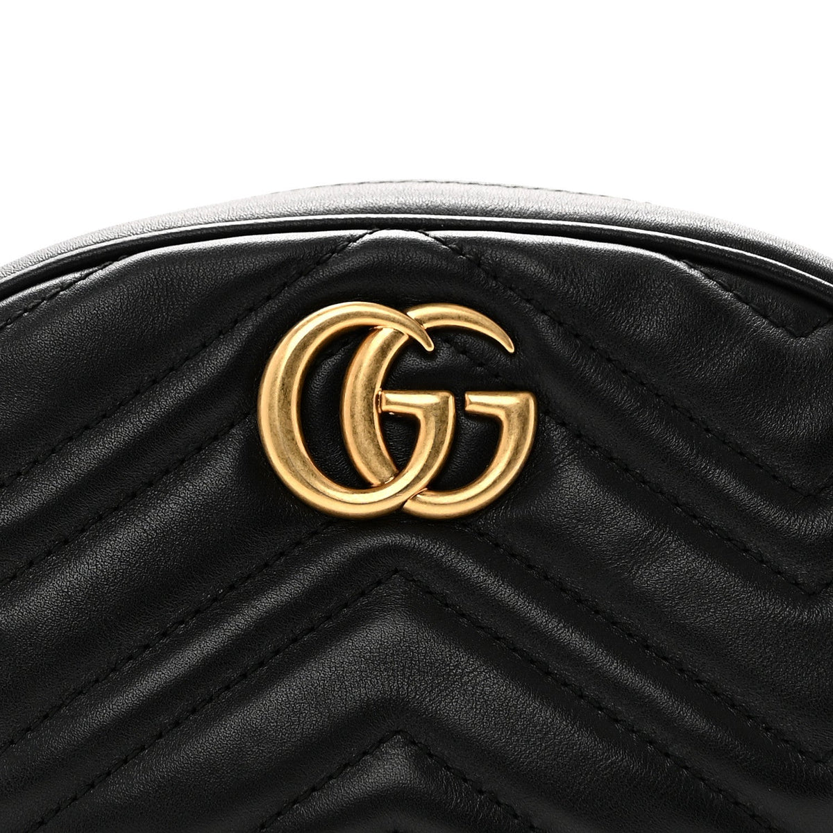Calfskin Matelasse GG Marmont Belt Bag 85 34 Black